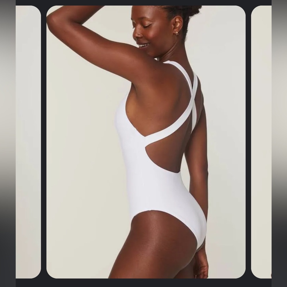 NWT. Andie XLT. Tulum One Piece. White (RIBBED!)